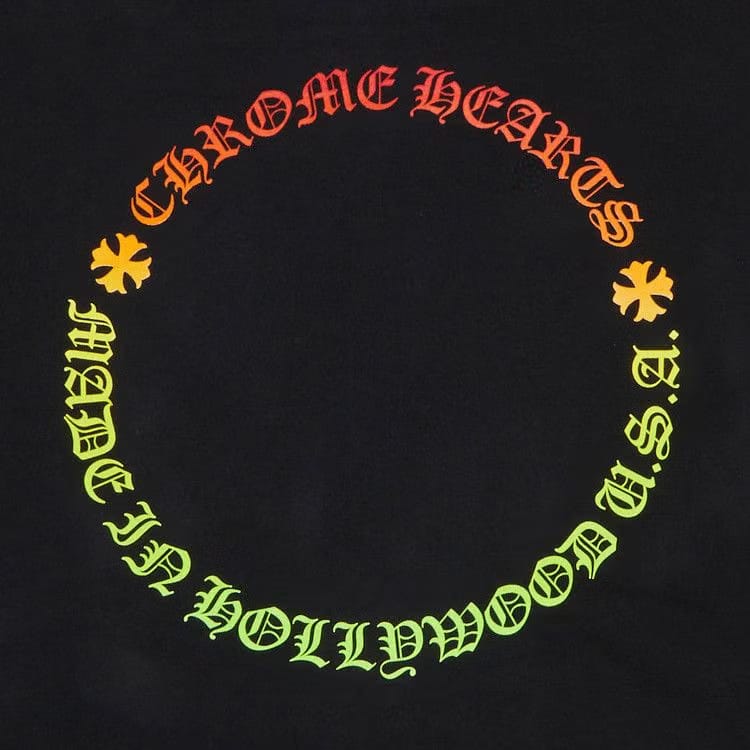 Chrome Hearts Gradient Floral Hoodie Black/Multicolor
