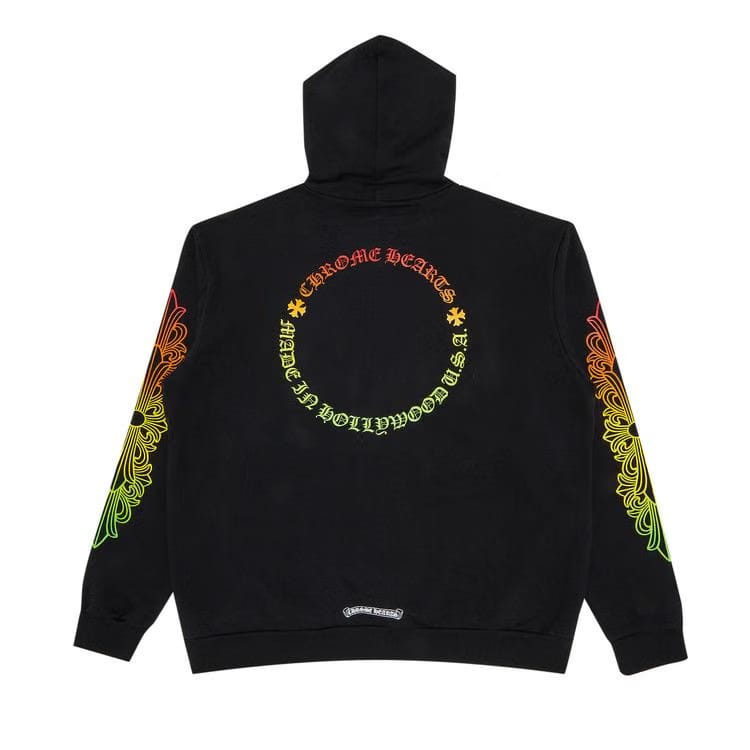 Chrome Hearts Gradient Floral Hoodie Black/Multicolor