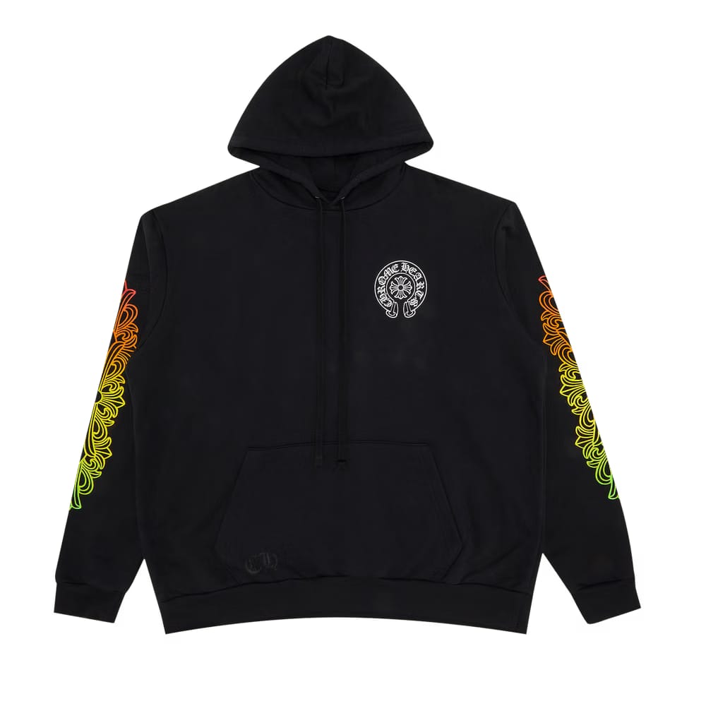 Chrome Hearts Gradient Floral Hoodie Black/Multicolor