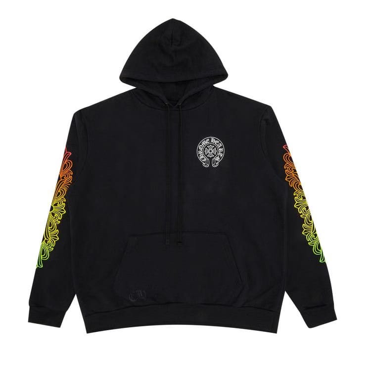 Chrome Hearts Gradient Floral Hoodie Black/Multicolor