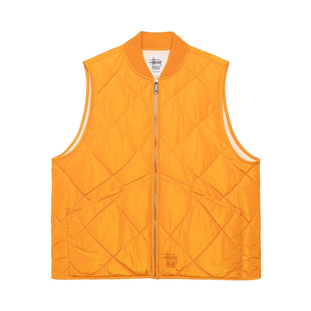 Stussy Thermal Lined Quilted Vest Orange