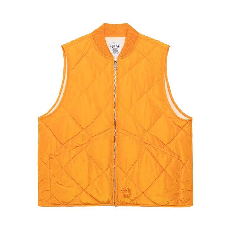 Stussy Thermal Lined Quilted Vest Orange
