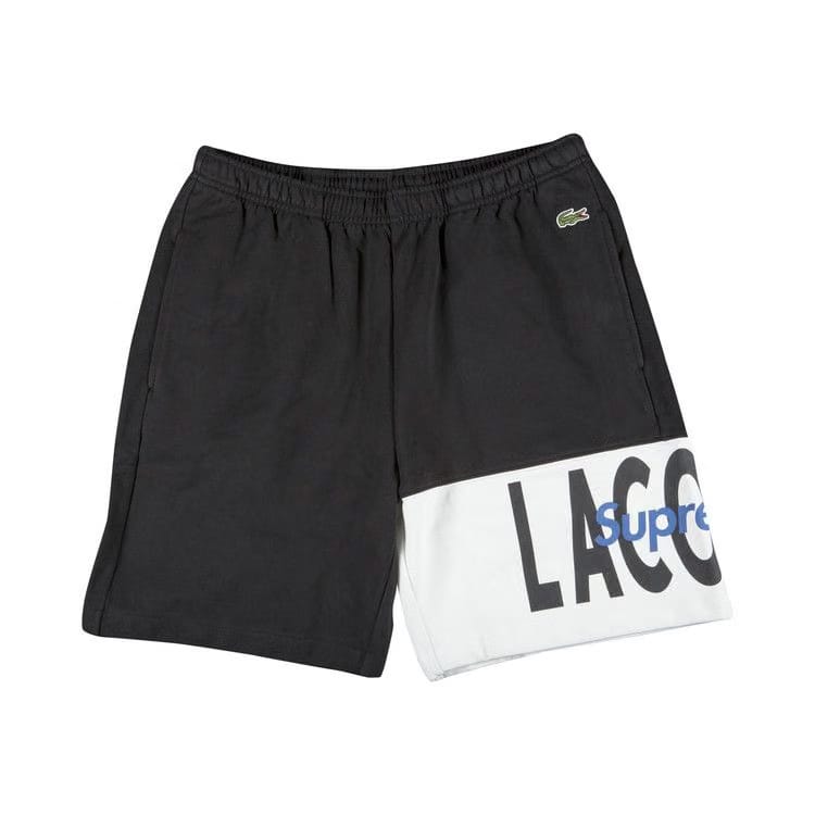 Supreme x Lacoste Logo Panel Sweatshort Black