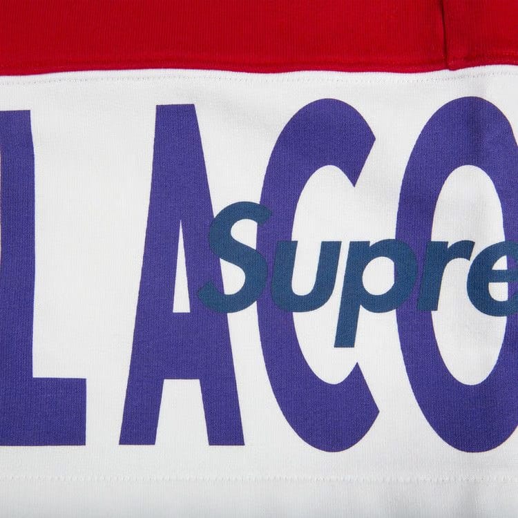 Supreme x Lacoste Logo Panel Sweatshort Red