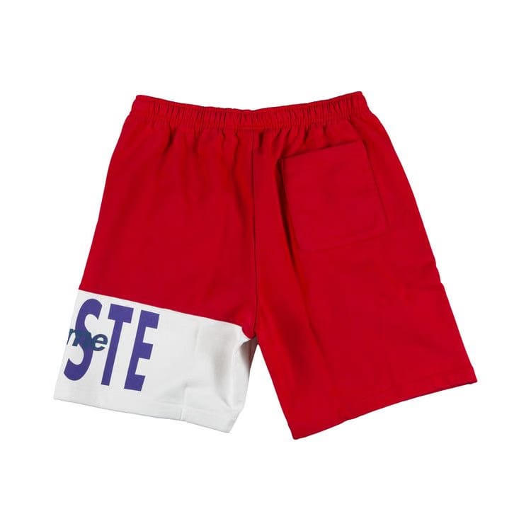 Supreme x Lacoste Logo Panel Sweatshort Red