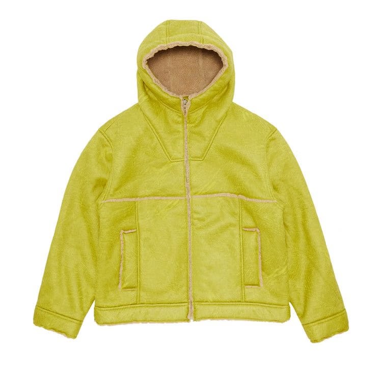 Supreme Faux Shearling Hooded Jacket Citrus