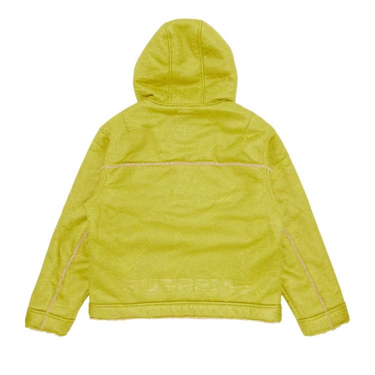Supreme Faux Shearling Hooded Jacket Citrus
