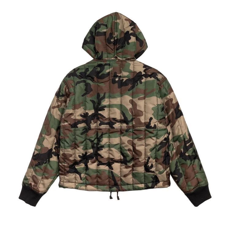 Stussy Quilted Nylon Work Jacket Woodland Camo