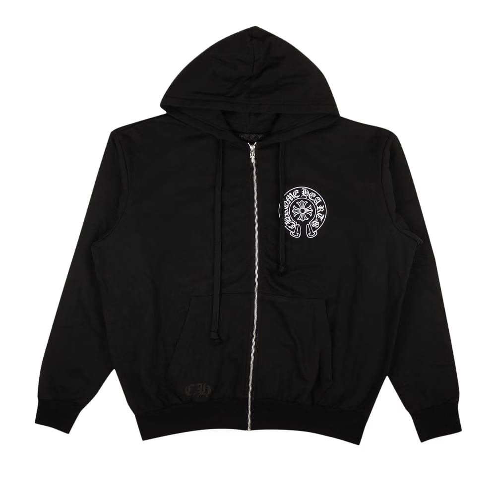 Chrome Hearts Los Angeles Zip-Up Hoodie Sweatshirt Black