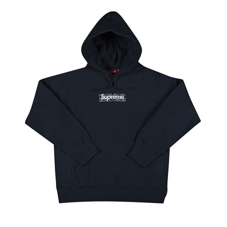 Supreme Bandana Box Logo Hoodie Navy