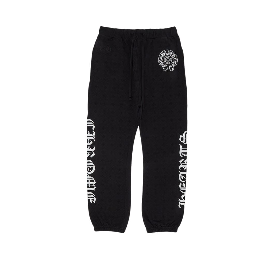 Chrome Hearts All Over Monogram Horseshoe Logo Sweatpants Black
