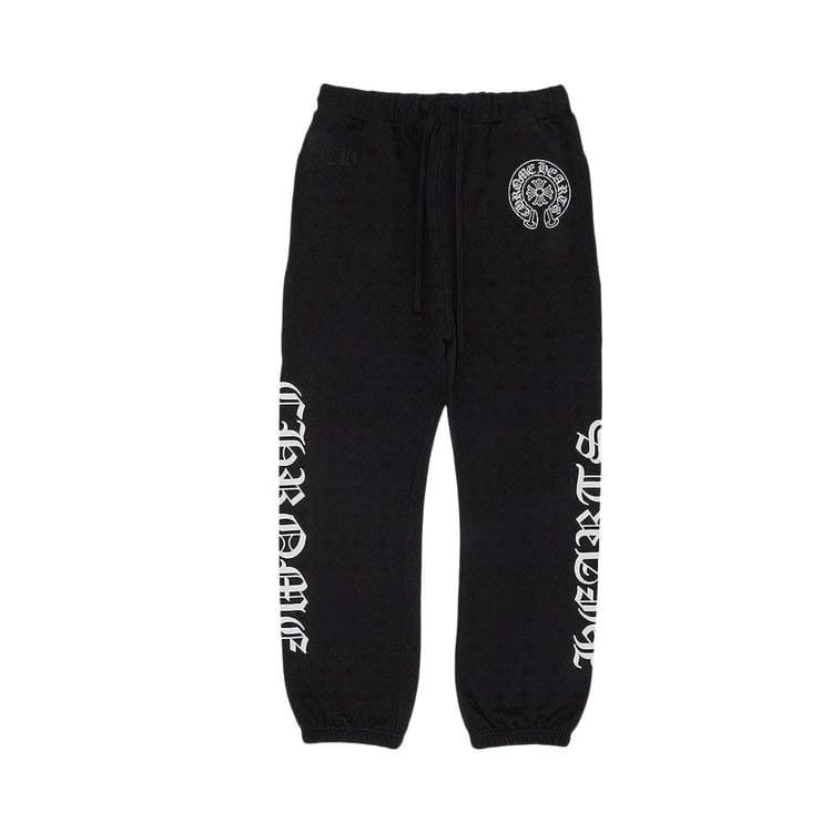 Chrome Hearts All Over Monogram Horseshoe Logo Sweatpants Black