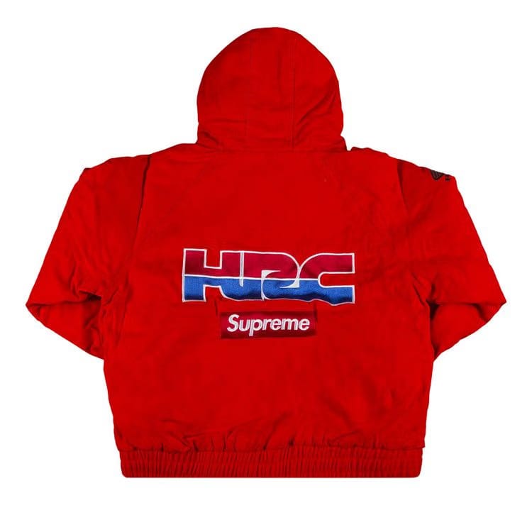 Supreme x Honda Fox Racing Puffy Zip Up Jacket Red