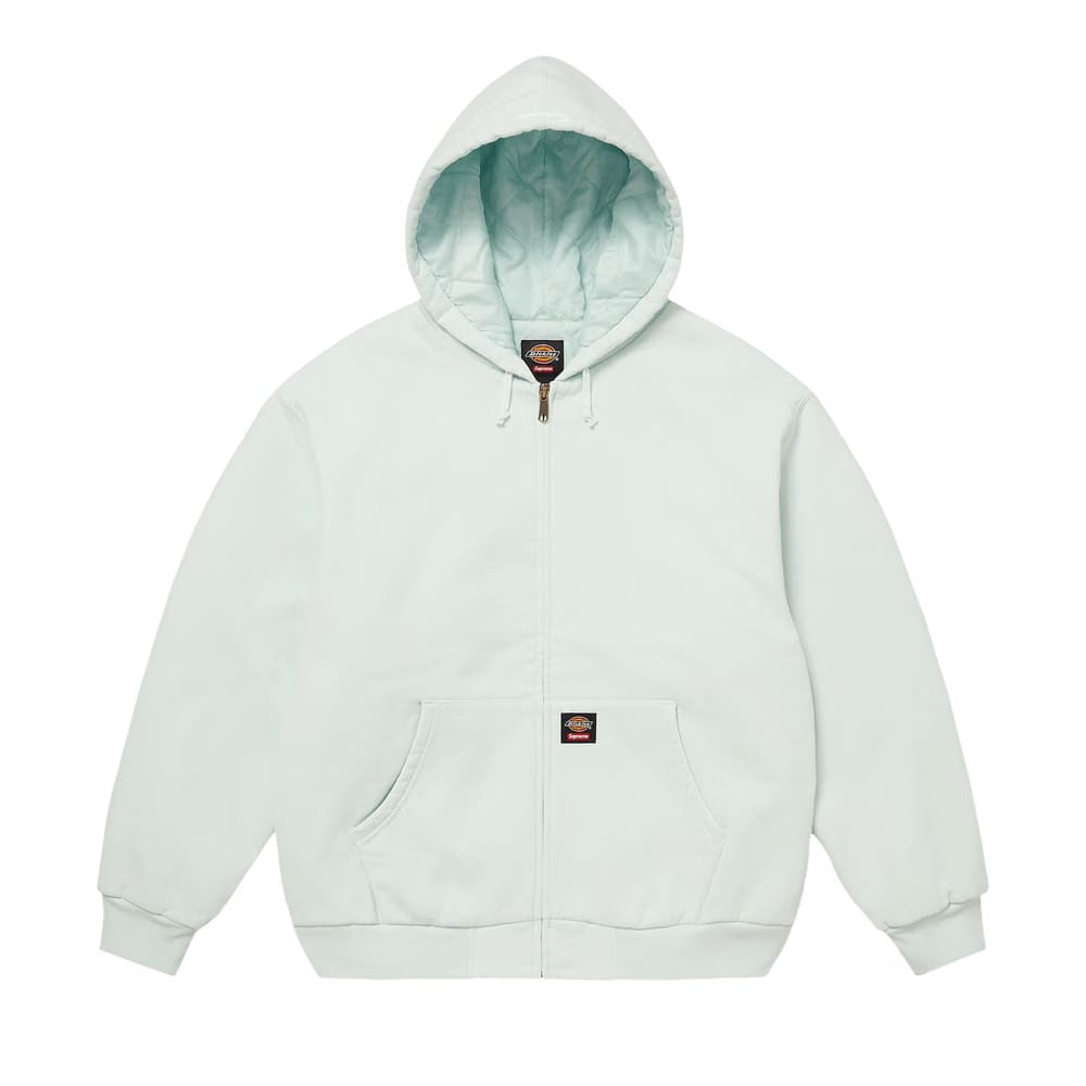 Supreme x Dickies Quilted Lined Zip Up Hoodie Pale Blue
