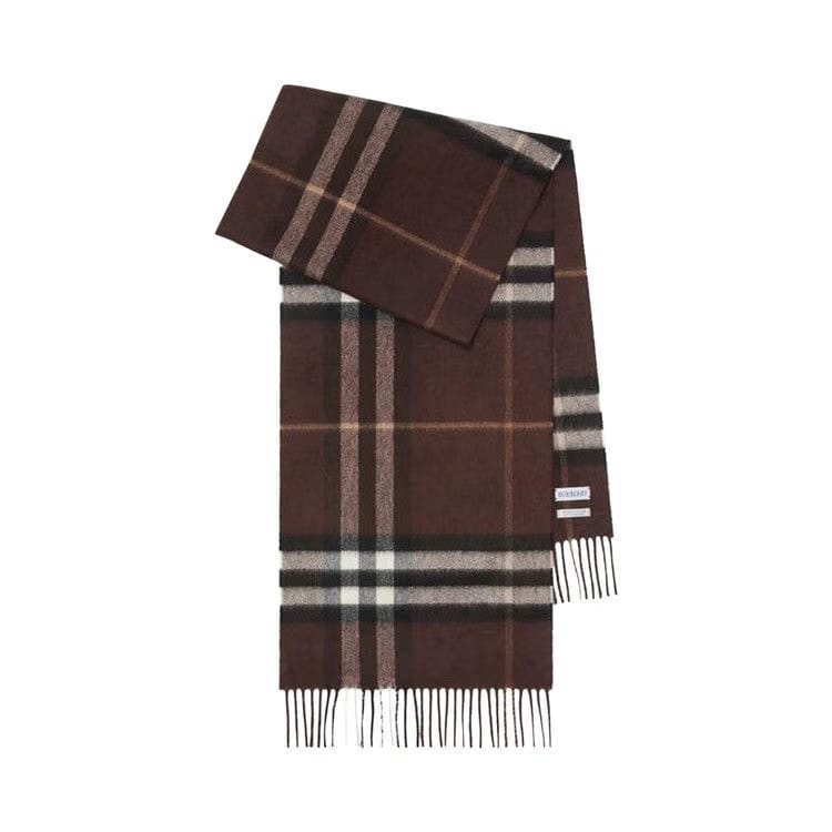 Burberry Washed Giant Check Scarf Treacle Brown