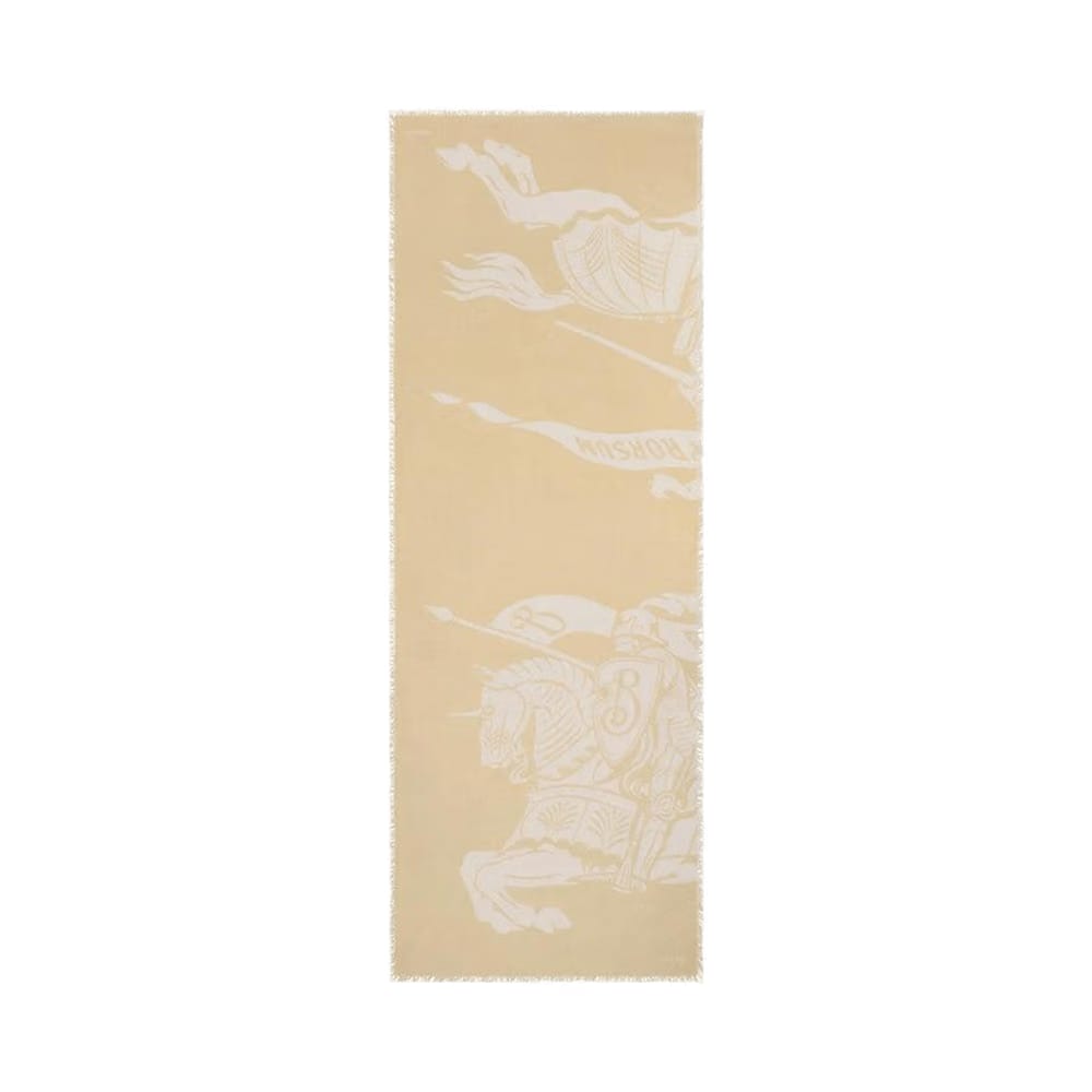 Burberry Large Ekd Lw Scarf Sand