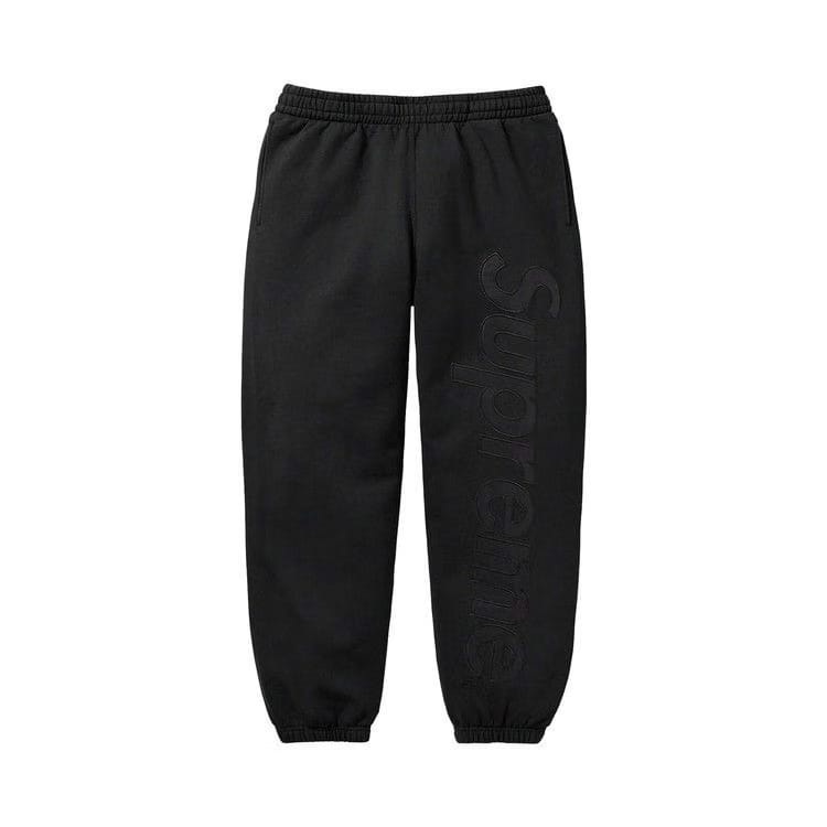 Supreme Satin Appliqué Sweatpant Black