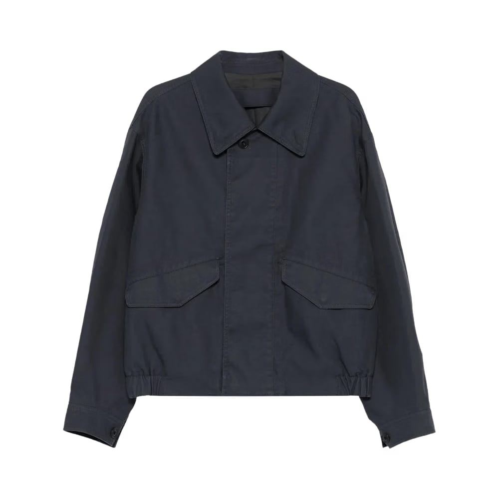 Lemaire Boxy Blouson Coat Graphite Blue
