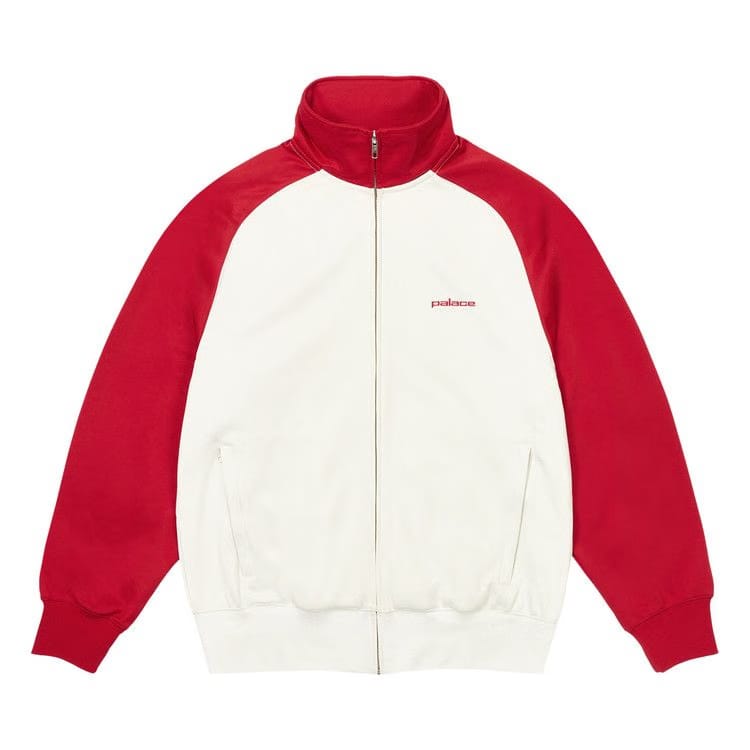 Palace Polyknit Track Jacket Truest Red/Soft White