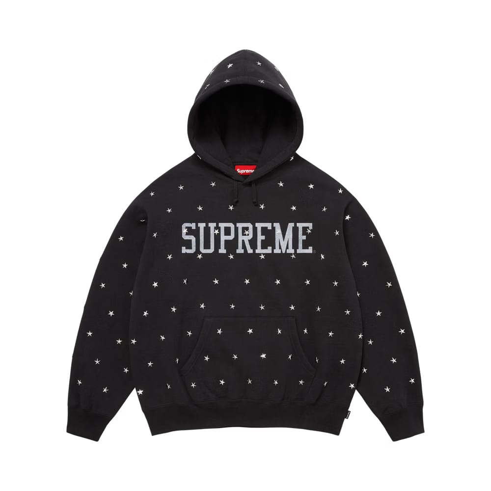 Supreme Stars Studded Hoodie Black