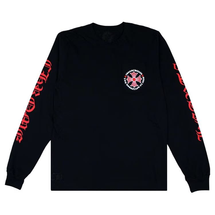 Chrome Hearts Made In Hollywood Plus Cross Long-Sleeve T-Shirt Black/Red