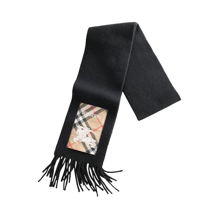 Burberry Solid Label Scarf Black/Sand