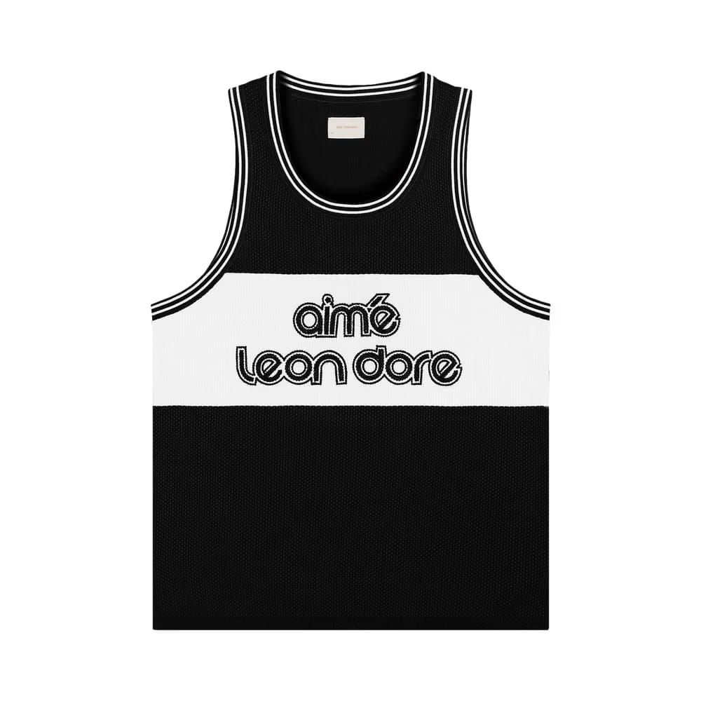 Aimé Leon Dore Knit Basketball Jersey Black