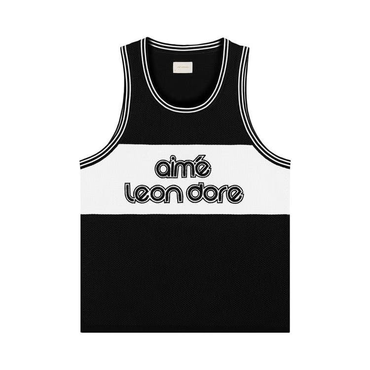 Aimé Leon Dore Knit Basketball Jersey Black