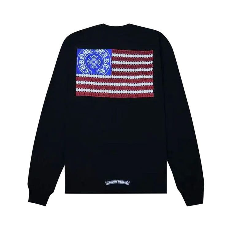 Chrome Hearts USA Flag Pocket Long-Sleeve Black