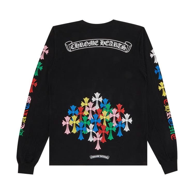 Chrome Hearts Cross Long-Sleeve T-Shirt Black/Multicolor