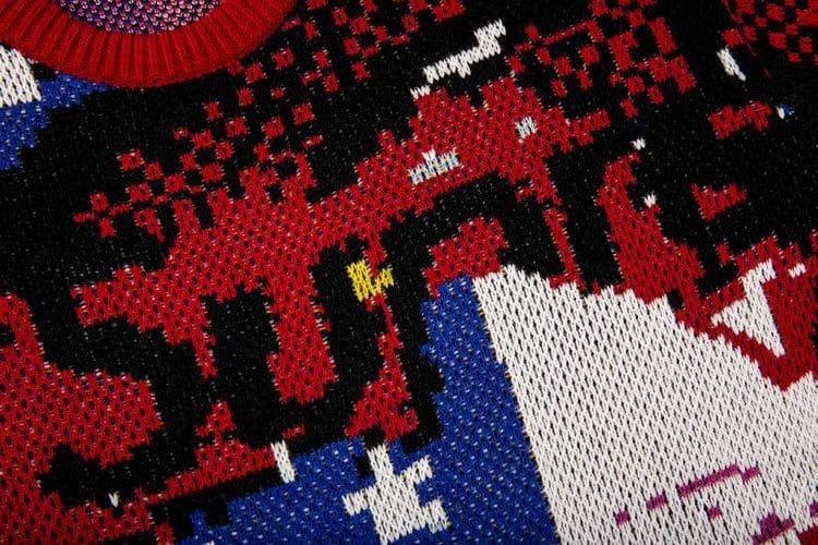 Supreme Digital Flag Sweater Red
