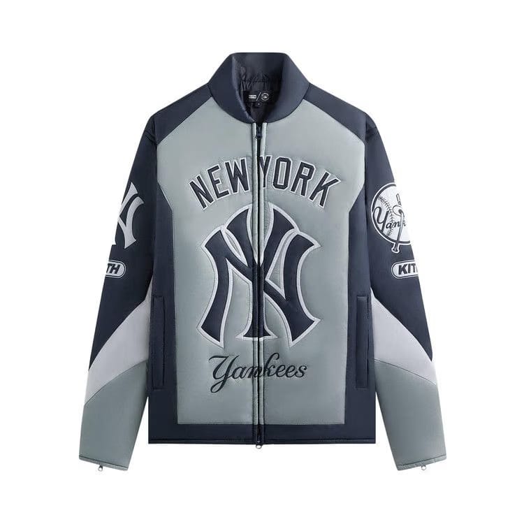 Kith For The New York Yankees Zip Brixton Puffed Shirt Jacket Statue