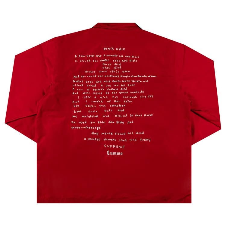 Supreme Gummo Coaches Jacket Red
