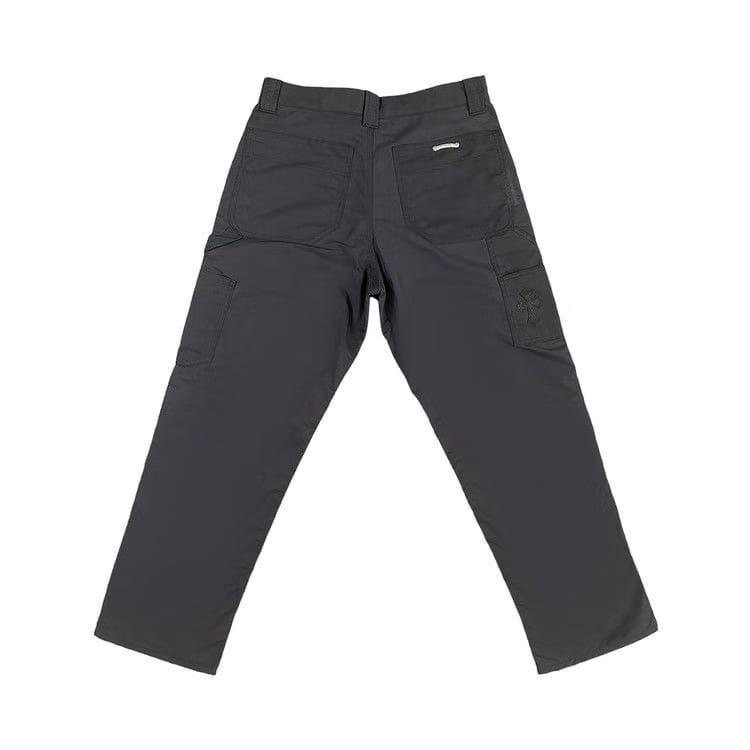Chrome Hearts Leather Knee Carpenter Pants Black