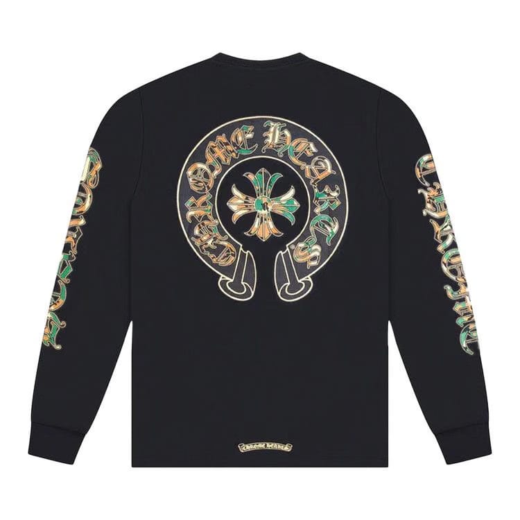 Chrome Hearts Horse Shoe Long-Sleeve T-Shirt Black/Camo