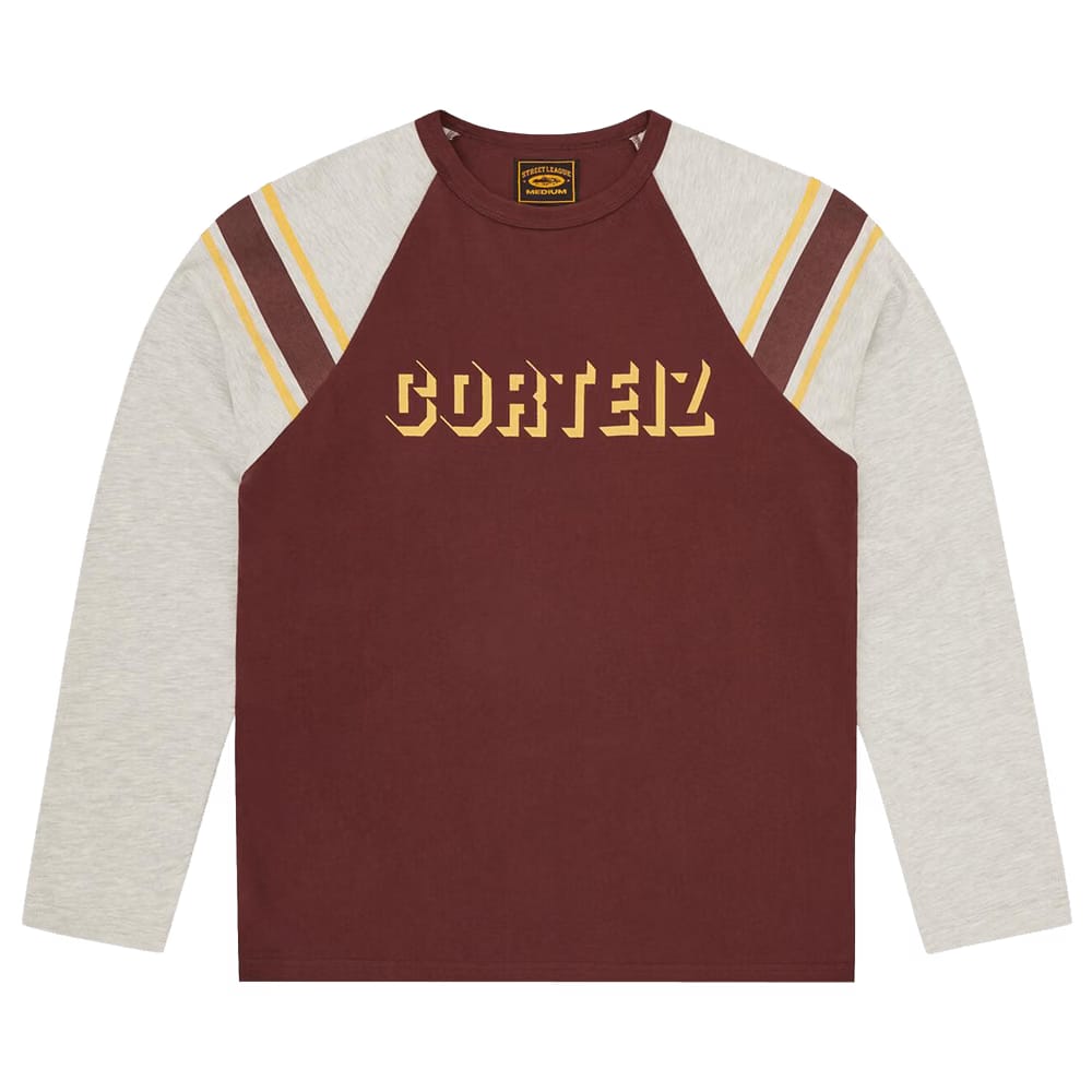 Corteiz 97 Heavyweight Raglan Long-Sleeve Burgundy
