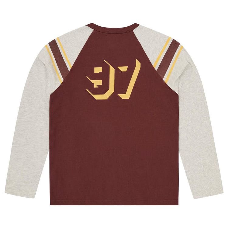 Corteiz 97 Heavyweight Raglan Long-Sleeve Burgundy