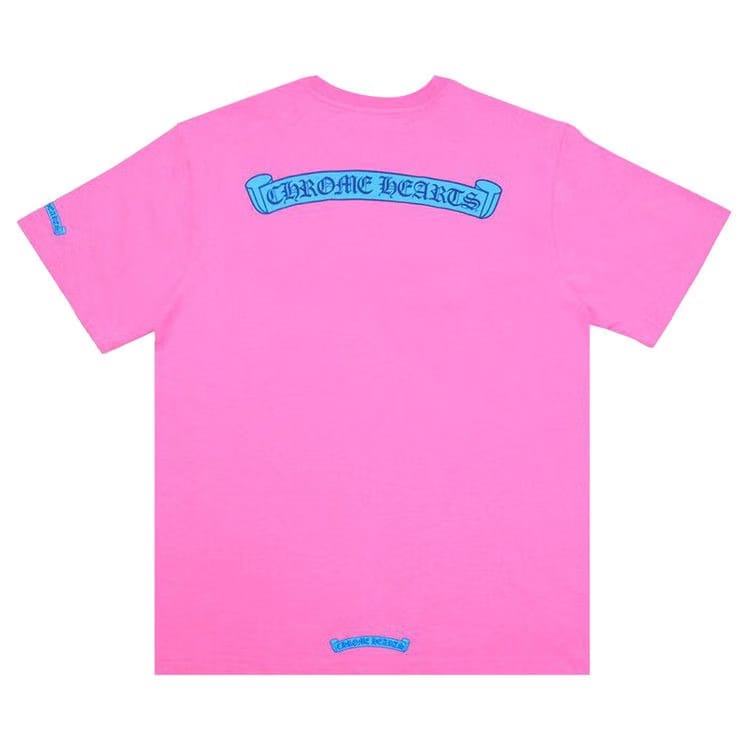 Chrome Hearts Scroll Logo Pocket T-Shirt Pink/Blue