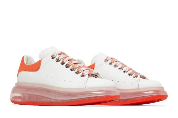 Alexander McQueen Wmns Oversized Sneaker 'Clear Sole - White Bright Orange'