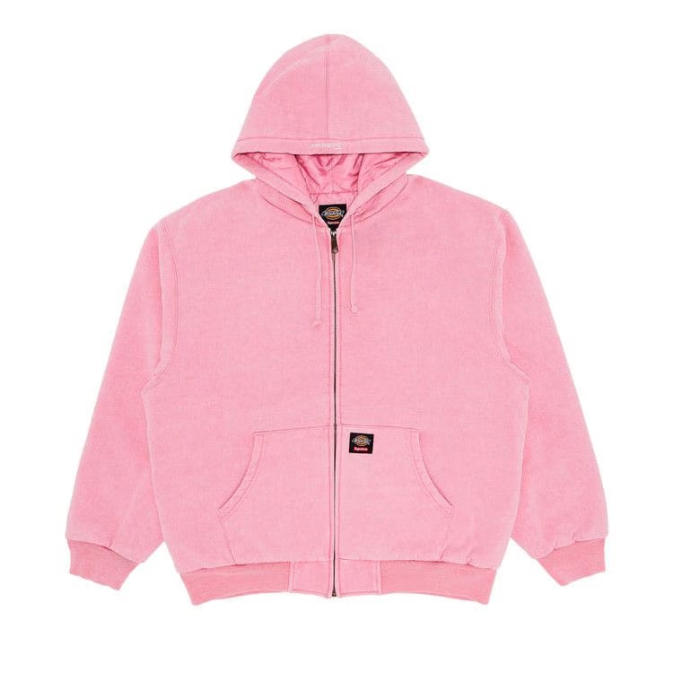 Supreme x Dickies Quilted Lined Zip Up Hoodie Dusty Pink