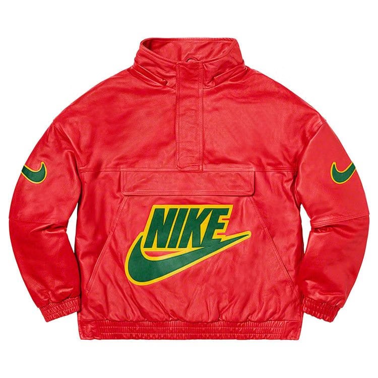 Supreme x Nike Leather Anorak Red