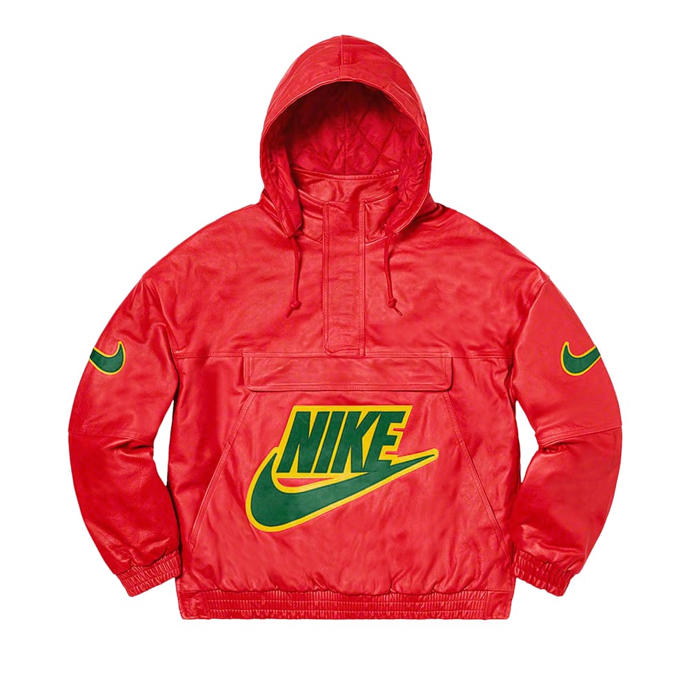 Supreme x Nike Leather Anorak Red