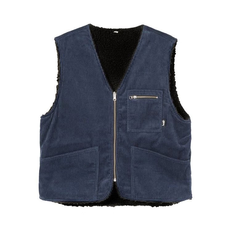 Stussy Wide Wale Reversible Vest Navy