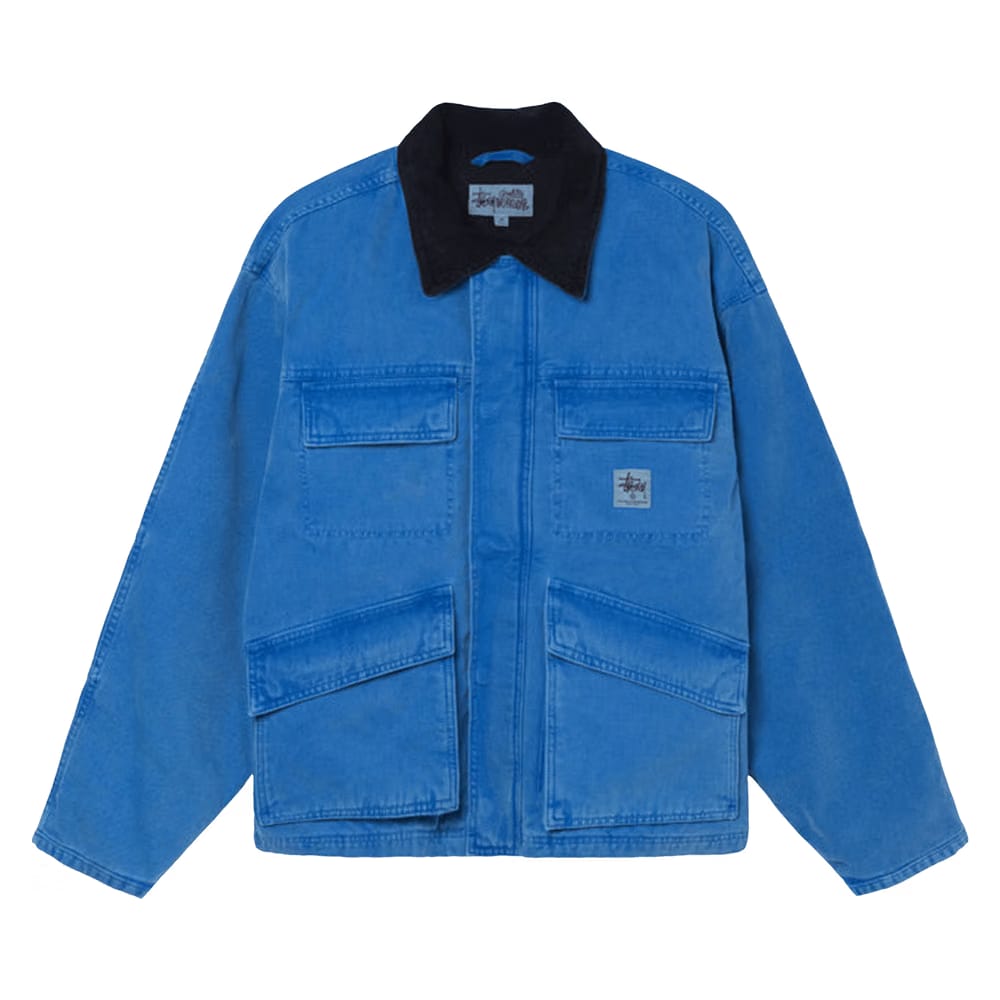 Stussy Washed Canvas Shop Jacket Blue