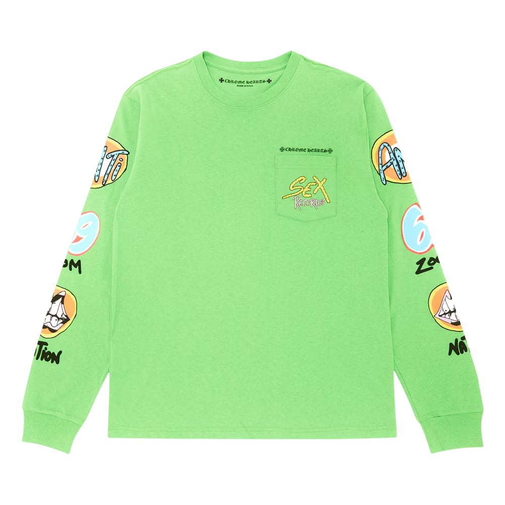 Chrome Hearts x Matty Boy Sex Records Long-Sleeve T-Shirt Green