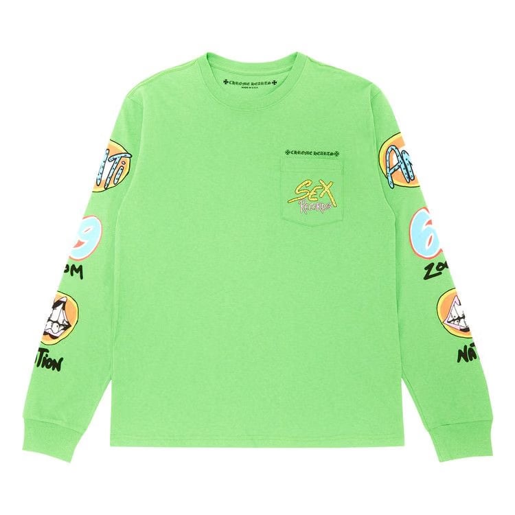 Chrome Hearts x Matty Boy Sex Records Long-Sleeve T-Shirt Green