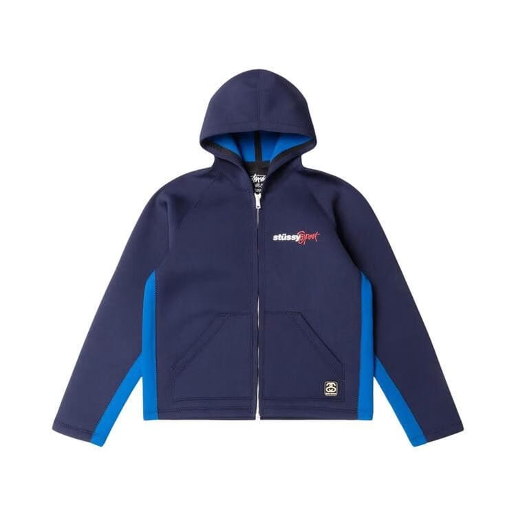 Stussy x Wales Bonner Neoprene Hoodie Navy