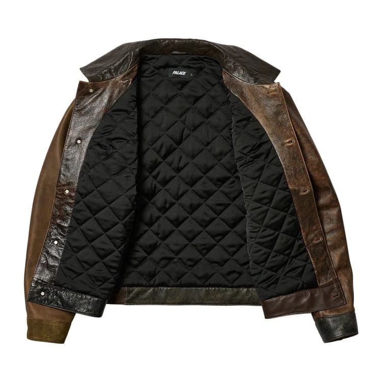 Palace Patchy Leather Jacket Multicolor