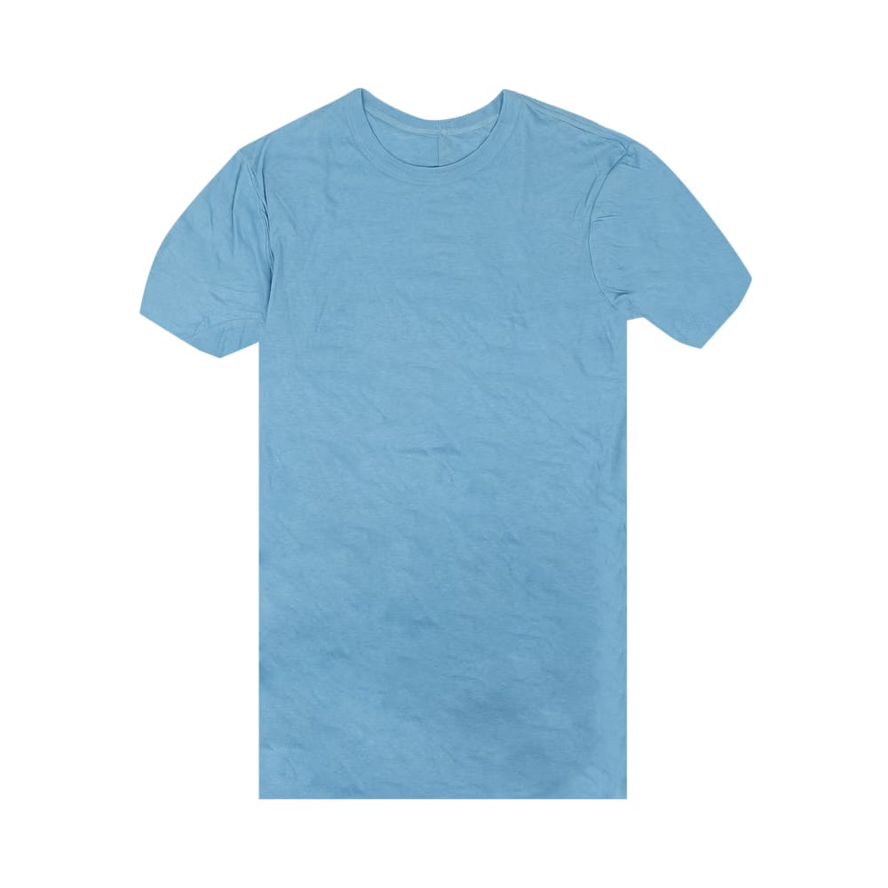 Rick Owens Double Layer Shorts-Sleeve T-Shirt Nublu Light Blue