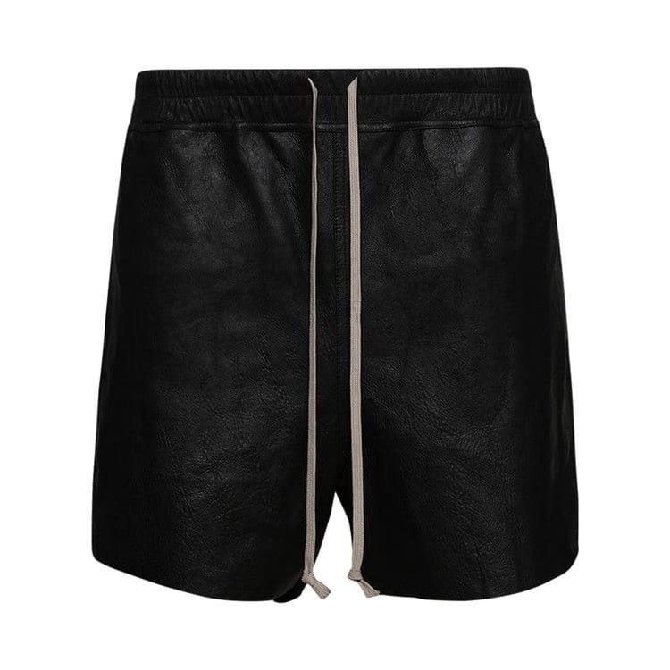 Rick Owens Leather Boxer Shorts Black